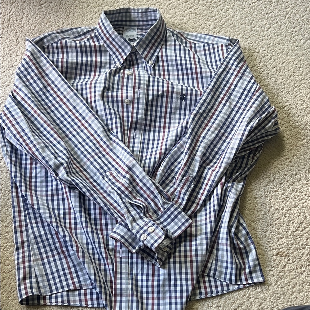 Brooks Brothers Multicolor Plaid Button Down Shirt